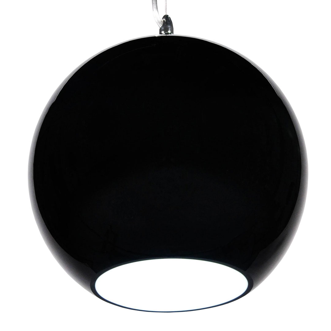 Černá elegantní závěsná lampa MOLTON skleněná koule, skandinávská - Lumina Deco obrázek 1