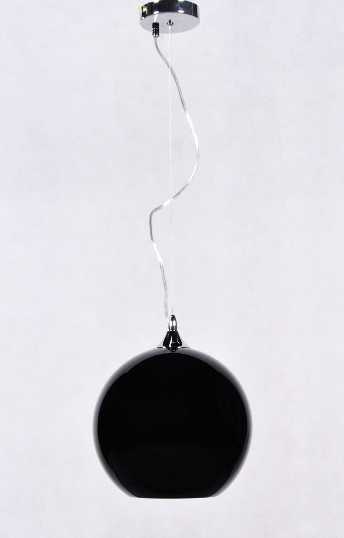 Černá elegantní závěsná lampa MOLTON skleněná koule, skandinávská - Lumina Deco obrázek 3