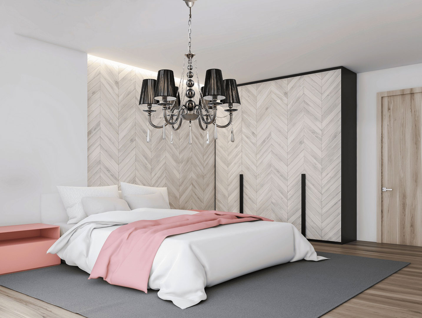Černý křišťálový lustr FABIONE W6 se šesti rameny, vícebodový, na řetízku - Lumina Deco obrázek 4