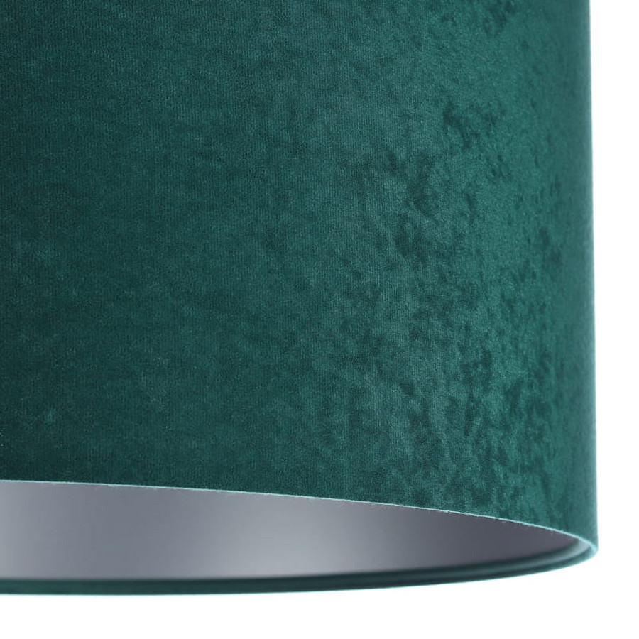 Zeleno-stříbrné závěsné svítidlo s velurovým stínidlem ve tvaru válce OLIMPIA - BPS Koncept obrázek 4