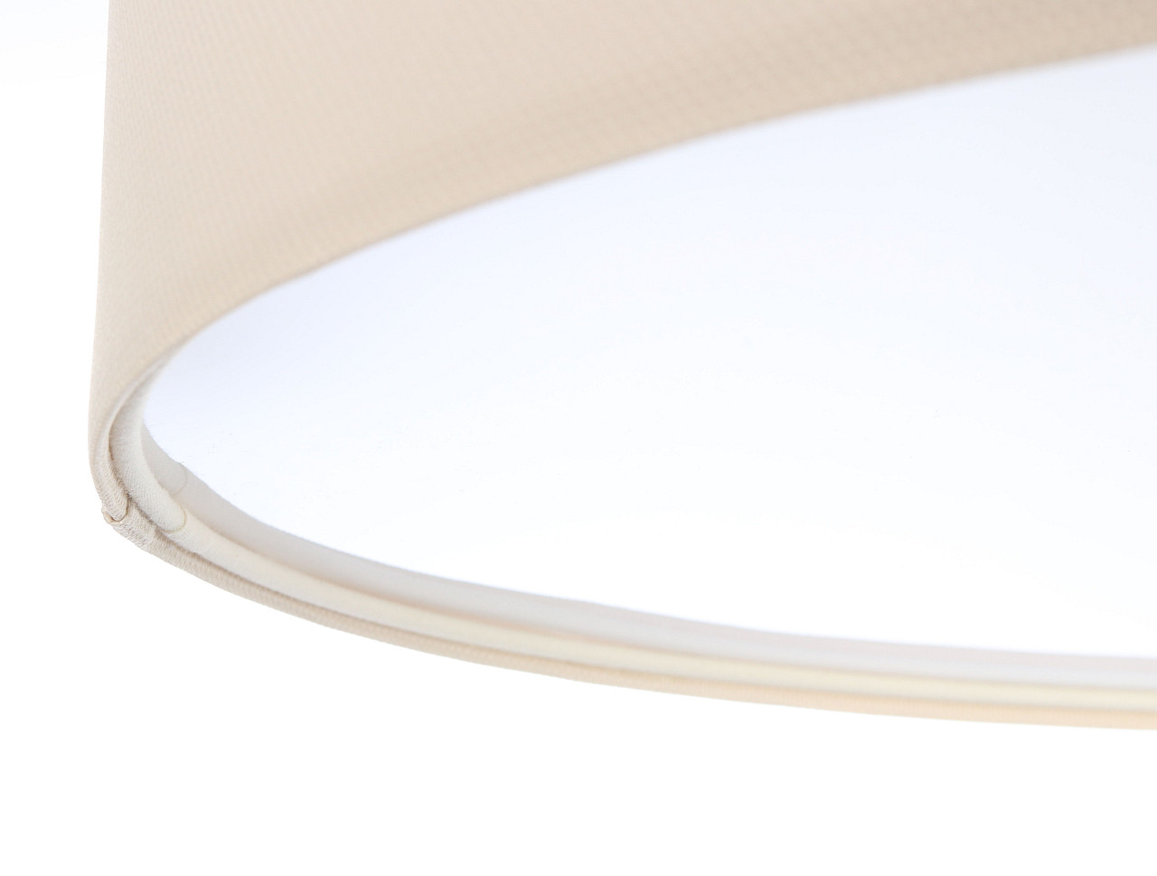 Béžová stropní lampa s válcovým stínidlem vyrobeným z látky s lněnou strukturou BRIT - BPS Koncept obrázek 4