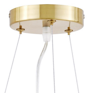 Vícebodová závěsná lampa MARSIADA v mosazné barvě, moderní bílá stínidla ve tvaru koule - Lumina Deco obrázek 4