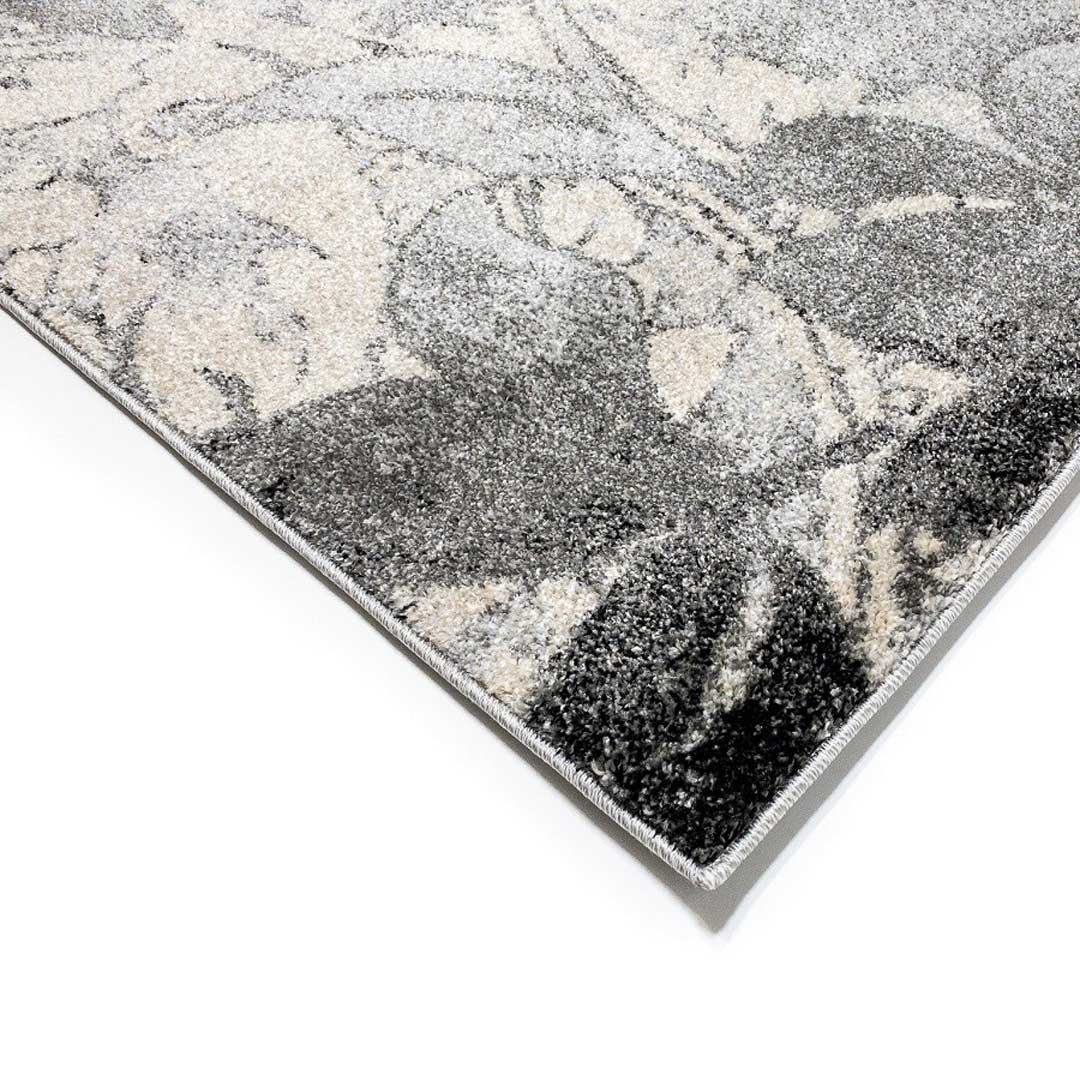 Šedý silný koberec s květinovým vzorem Home Jungle - Carpetforyou obrázek 3