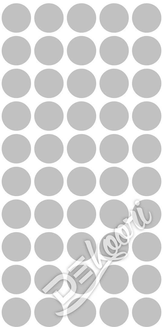 Bílá tapeta s velkými šedými puntíky, tečky 18 cm polka dot - Dekoori obrázek 3