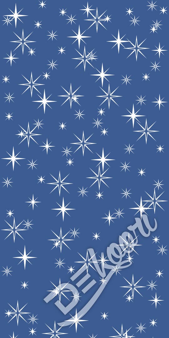 Modro-bílá tapeta se zářícími hvězdami, barva PANTONE Classic Blue - Dekoori obrázek 2