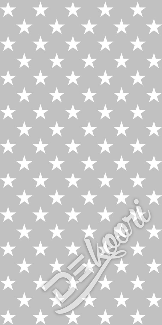 Tapeta šedá - hvězdy bílé 10 cm - Dekoori obrázek 3