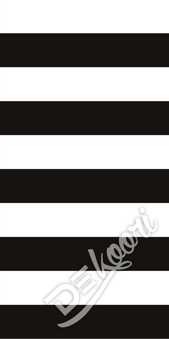 Tapeta s horizontálními pruhy bílými a černými - Dekoori obrázek 3