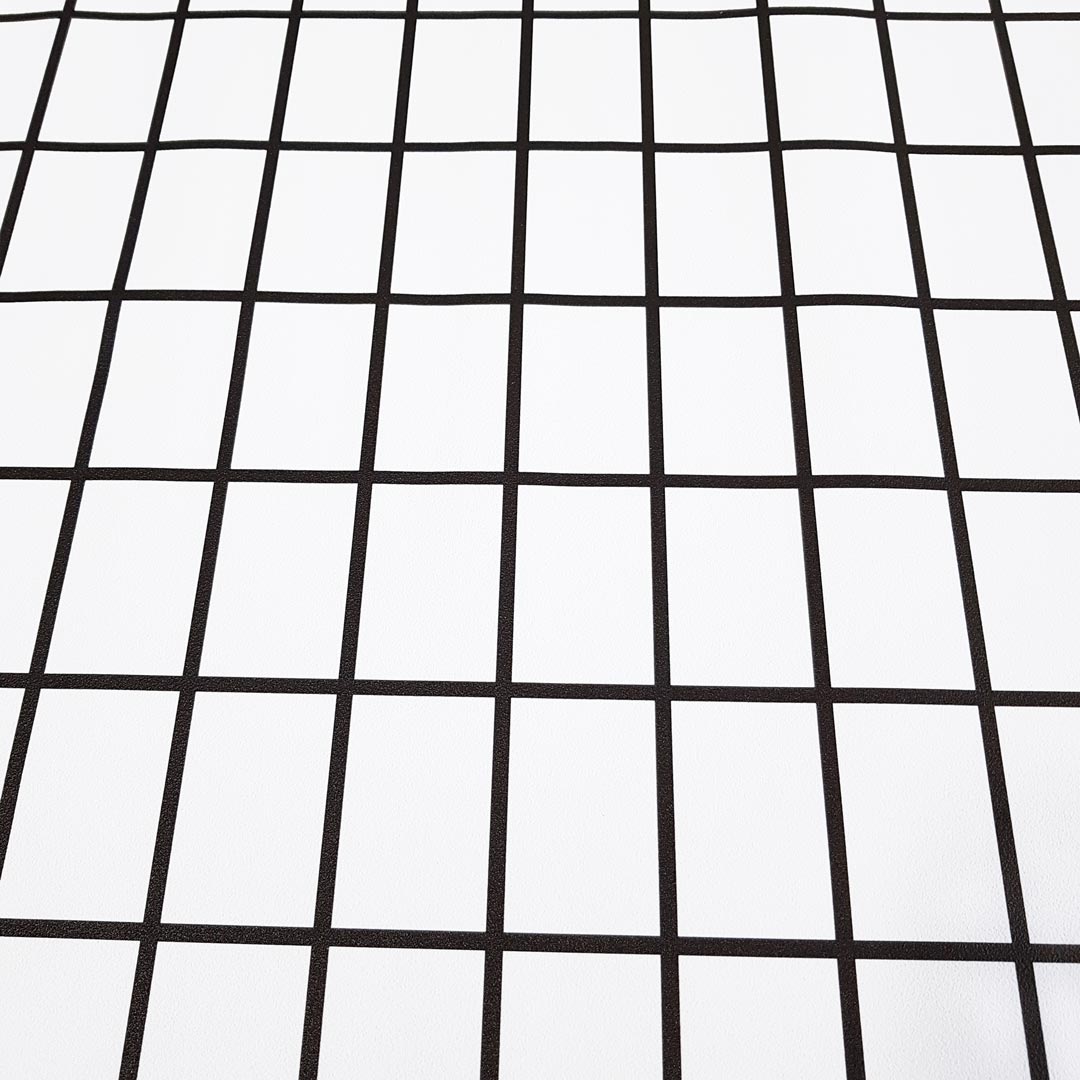 Bílo-černá mřížkovaná, kostkovaná tapeta na zeď, obdélníky 4,5 x 7 cm - Dekoori obrázek 4