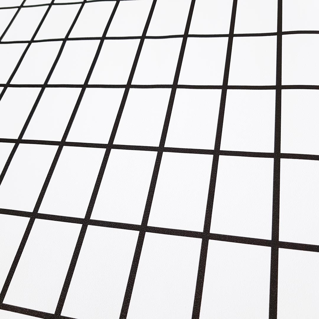 Bílo-černá mřížkovaná, kostkovaná tapeta na zeď, obdélníky 4,5 x 7 cm - Dekoori obrázek 3