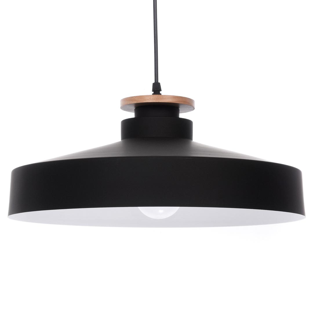 Minimalistická černá závěsná lampa LUDOR moderní loftové svítidlo - Lumina Deco obrázek 1