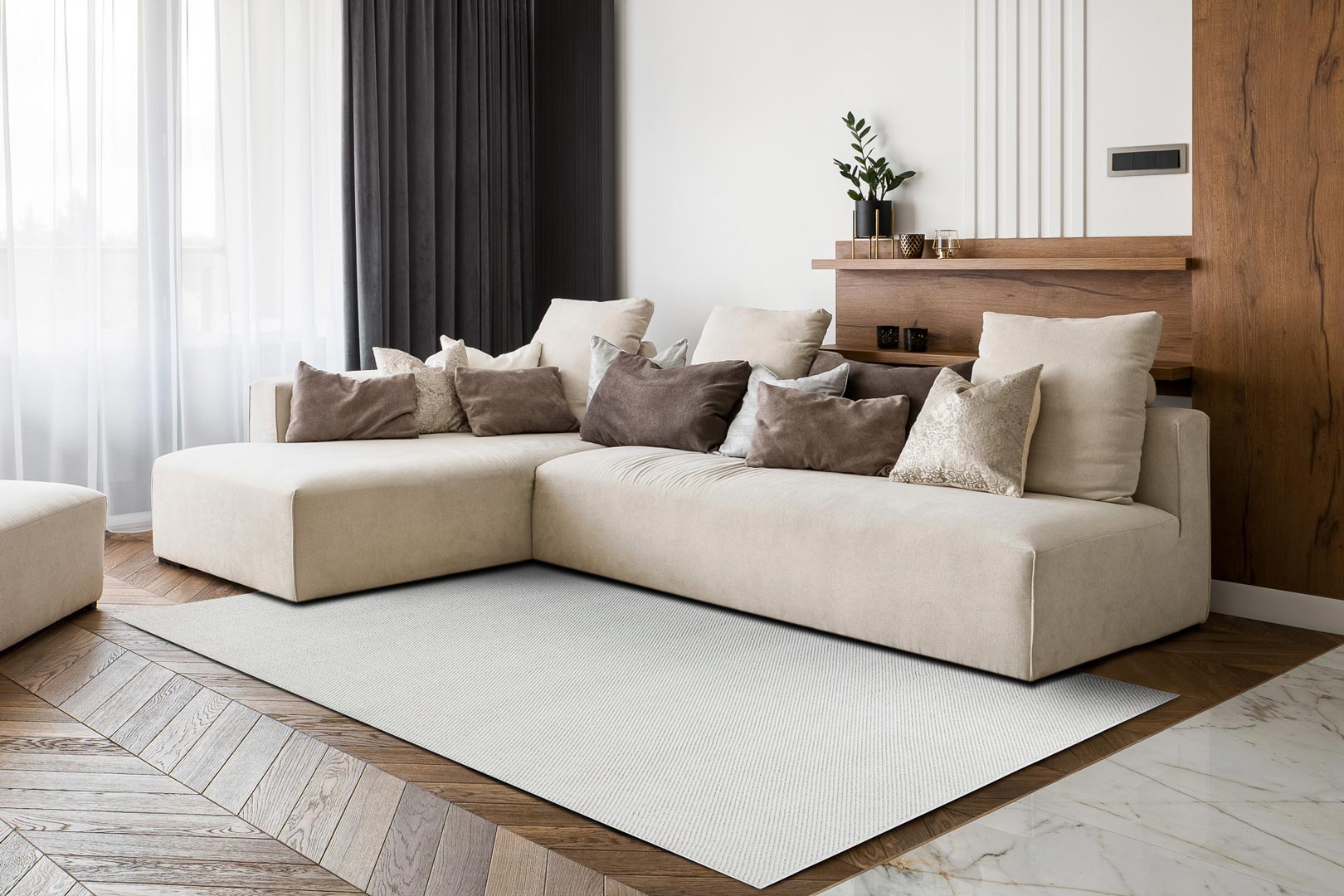 Smyčkový koberec v boho stylu, bílý/krémový/ecru, do ložnice a obýváku - CASABLANCA - Dywany Łuszczów obrázek 4