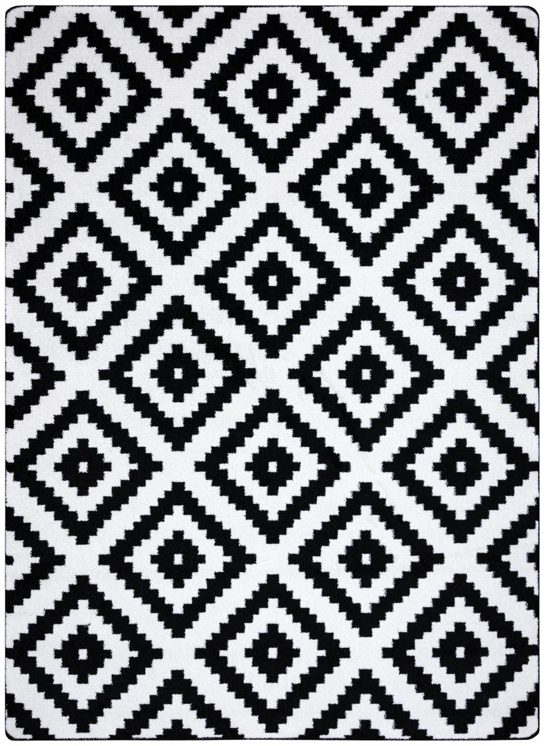 Moderní geometrický koberec s černými čtverci SKETCH designový - Dywany Łuszczów obrázek 1