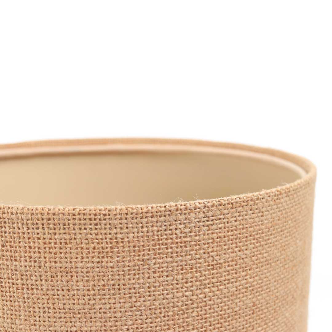 Béžová noční lampa ve tvaru válce se stínidlem z juty BOHO - BPS Koncept obrázek 4