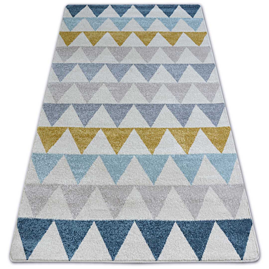 Moderní geometrický koberec s barevnými trojúhelníky na světlém pozadí - Dywany Łuszczów obrázek 3
