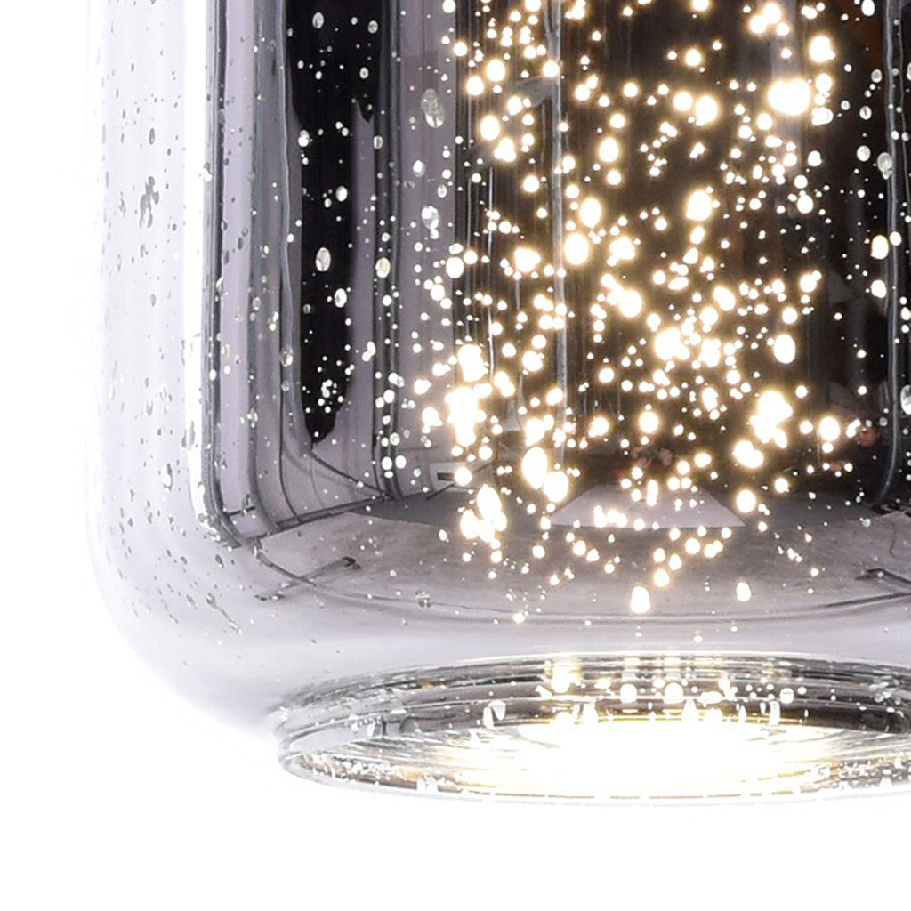 Stříbrné stropní svítidlo ALACOSMO chromované skleněné moderní - Lumina Deco obrázek 4