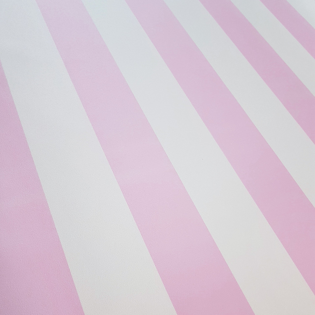 Tapeta se svislými bílo-růžovými pruhy - Dekoori obrázek 3
