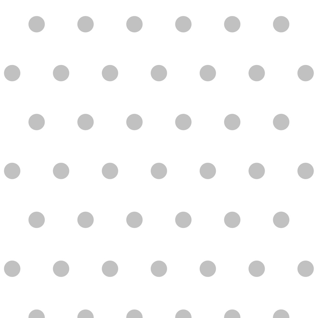 Bílá tapeta s šedými puntíky, tečky polka dot 5 cm - Dekoori obrázek 1