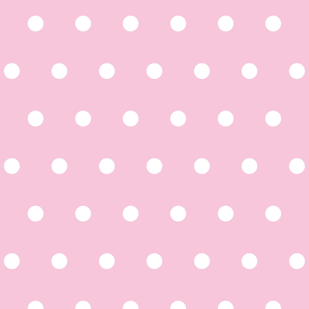 Růžová tapeta s bílými puntíky, tečkami, polka dot 5 cm - Dekoori obrázek 1