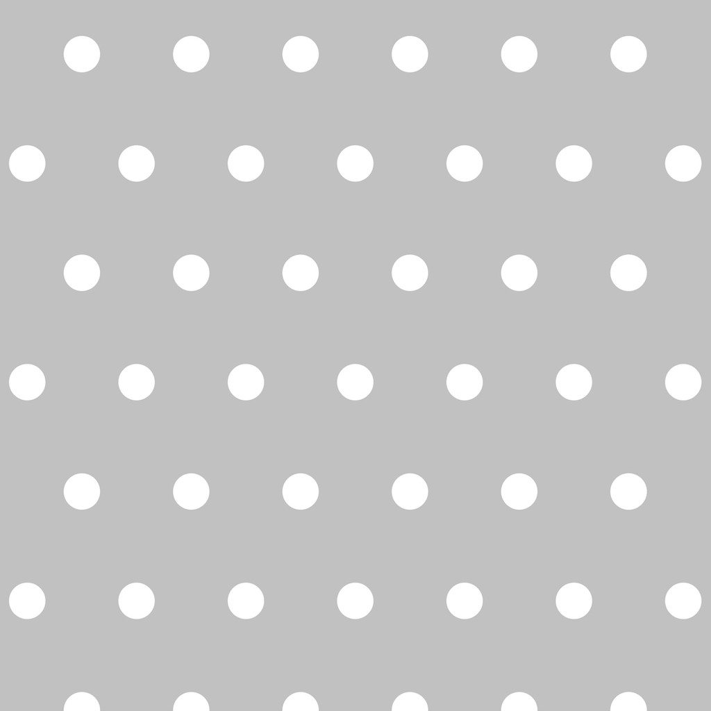 Bytová šedá tapeta s bílými puntíky, tečkami 5 cm - Dekoori obrázek 1