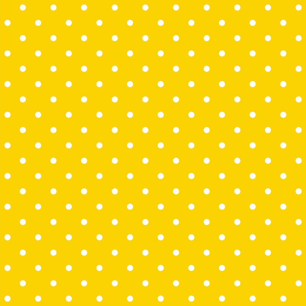 Tapeta kukuřicová (žlutá/oranžová) s malými, bílými puntíky, tečky 2 cm - Dekoori obrázek 1