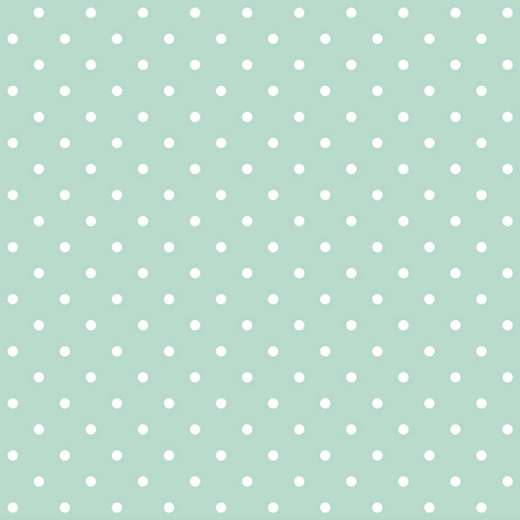 Mátová tapeta s malými bílými puntíky, tečkami, polka dot 2 cm - Dekoori obrázek 1