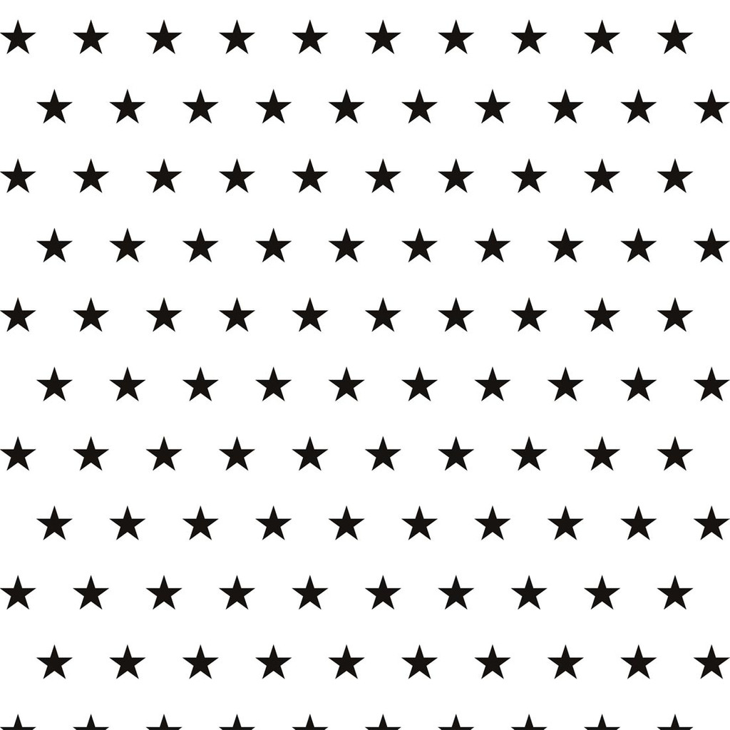 Bílá tapeta s 5 cm černými hvězdami - Dekoori obrázek 1