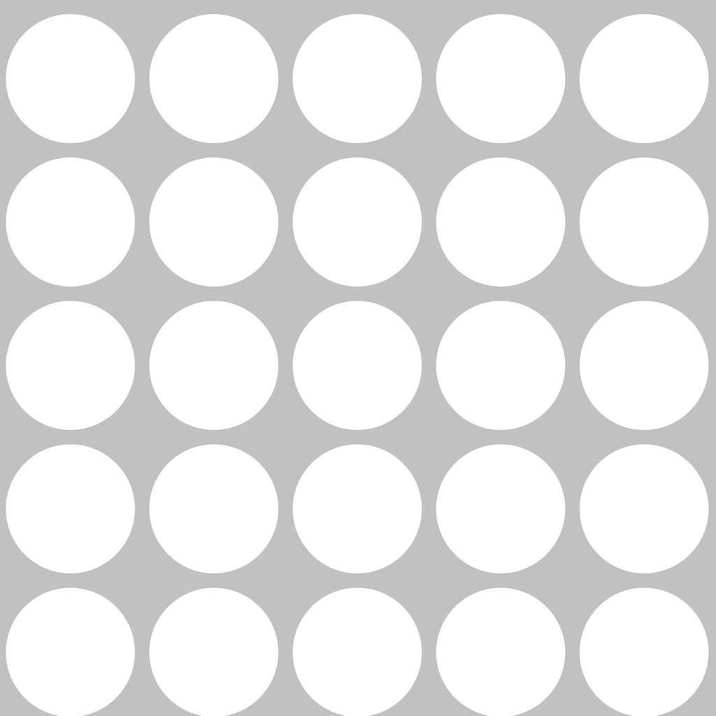 Tapeta šedá s velkými bílými puntíky, kruhy velikosti 18 cm - Dekoori obrázek 1