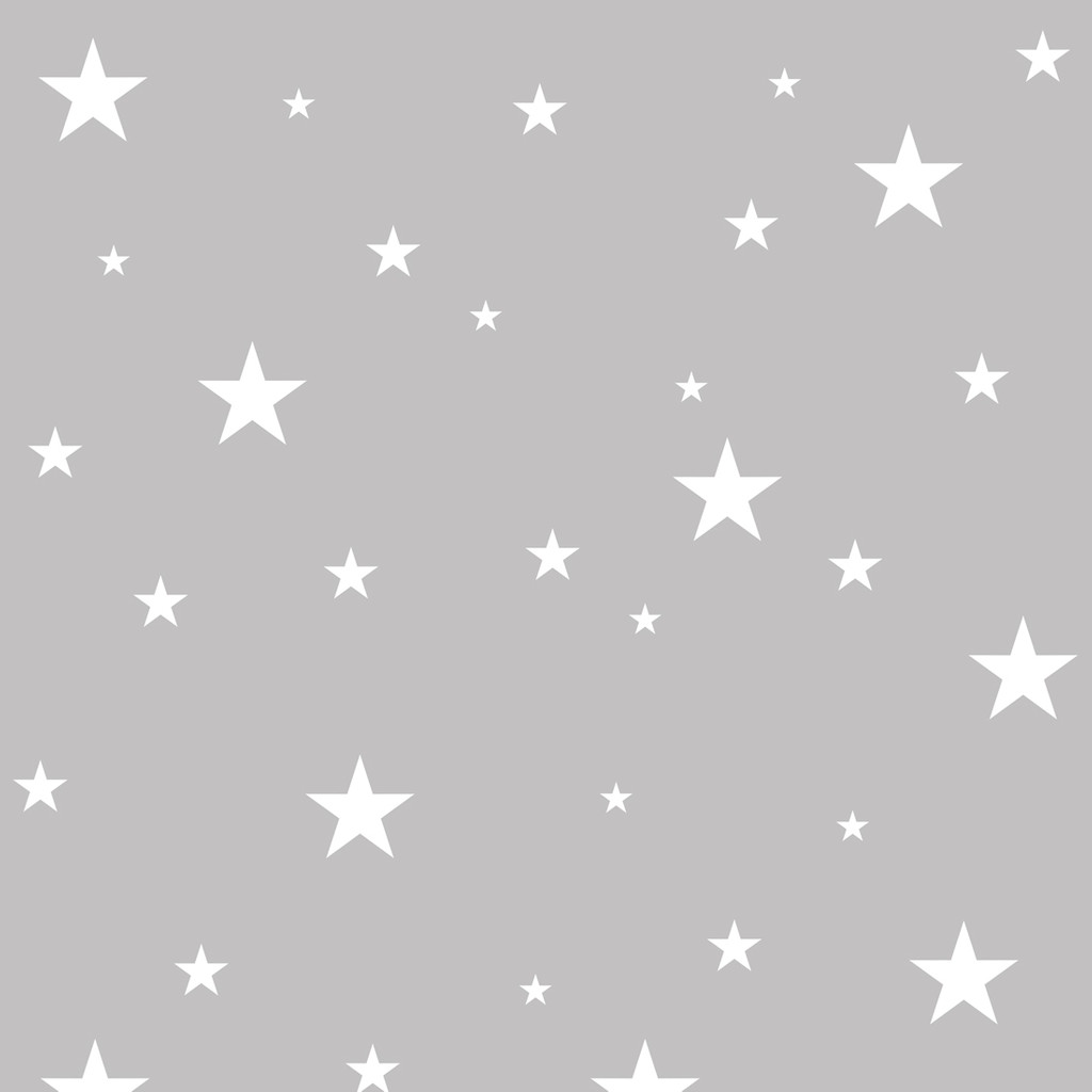 Šedo-bílá dekorativní tapeta na zeď - hvězdy, souhvězdí - Dekoori obrázek 1