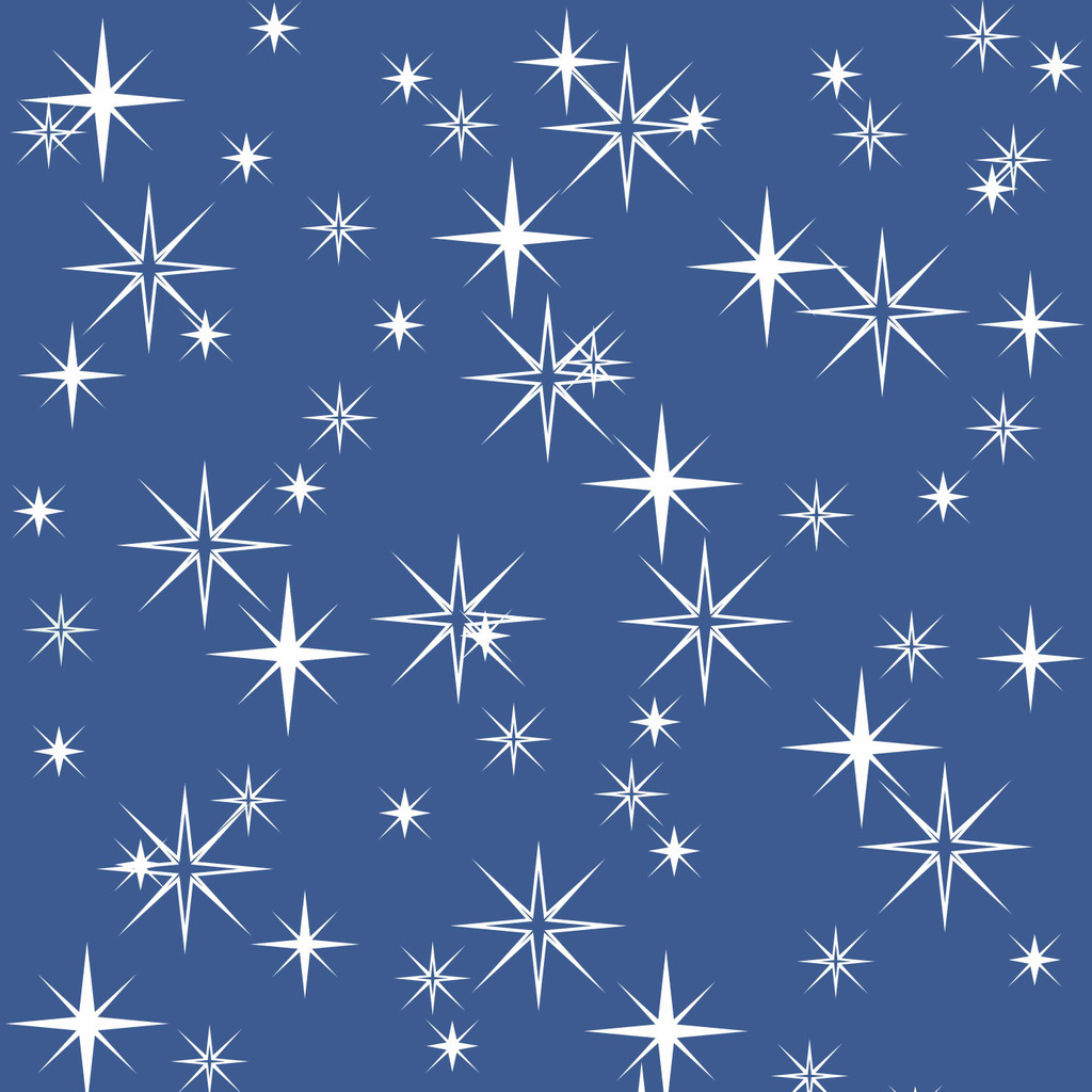Modro-bílá tapeta se zářícími hvězdami, barva PANTONE Classic Blue - Dekoori obrázek 1