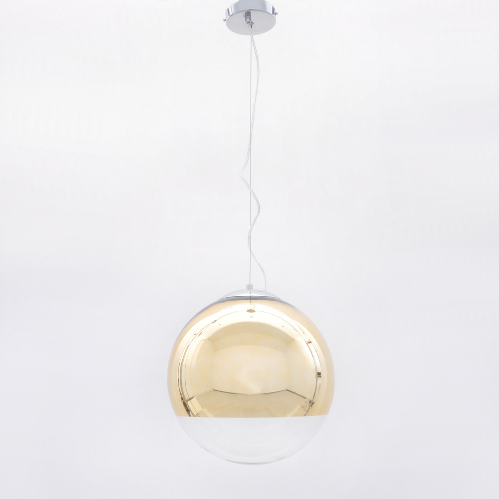 Elegantní moderní závěsná lampa, lustr IBIZA zlatá skleněná - Lumina Deco obrázek 3