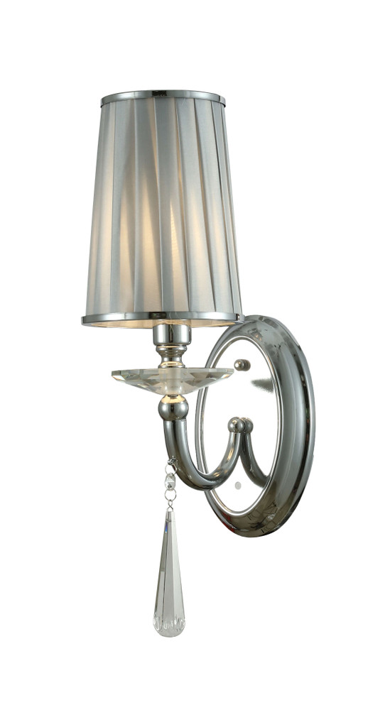 Klasická elegantní chromovaná nástěnná lampa FABIONE s krystaly - Lumina Deco obrázek 4