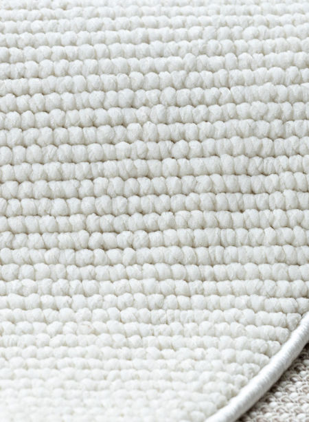 Smyčkový koberec v boho stylu, bílý/krémový/ecru, do ložnice a obýváku - CASABLANCA