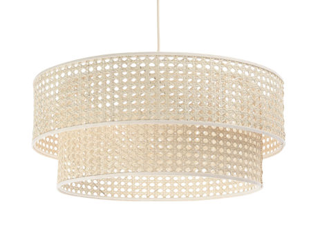 Přírodní závěsné svítidlo s válcovými ratanovými stínidly, boho ROTANG