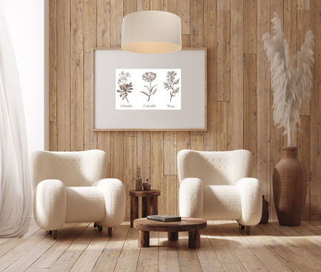 Krémové závěsné svítidlo s válcovým lněným stínidlem BOHO