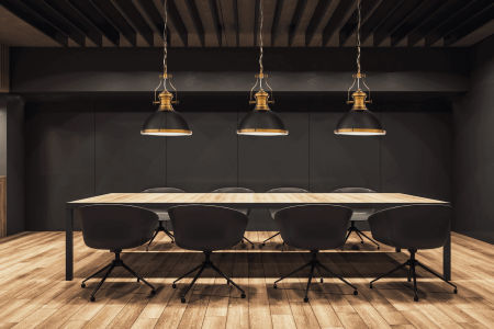 Industriální černo mosazné svítidlo, kovová lampa s řetězem - ETTORE