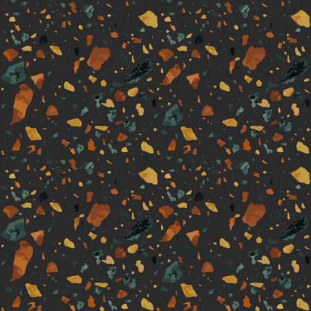 Černá tapeta napodobující teraco, zajímavý vzor