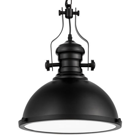 Černá průmyslová loftová lampa ELIGIO závěsné kovové svítidlo retro