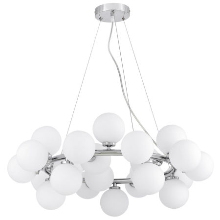 Designová chromovaná závěsná lampa MARSIADA vícebodová bílá