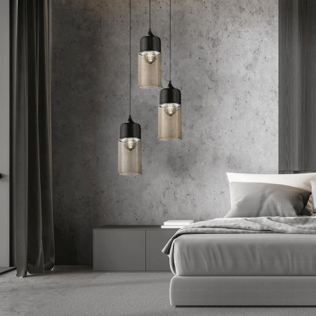 Loftové stropní svítidlo ZENIA černé kovové stínítko, svislá nastavitelná trubice