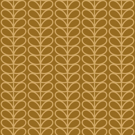 Měděná tapeta s béžovými lístky, nordická, skandinávská, boho