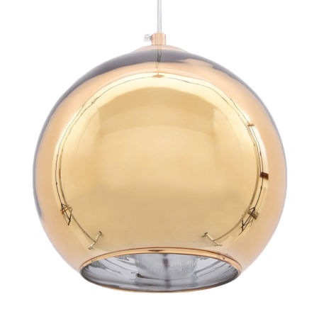 Zlatá skleněná stropní lampa LOBOS kulat﻿é stínidlo, moderní koule