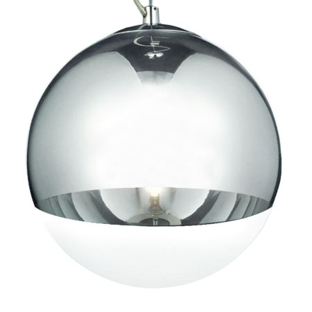 Stříbrné skleněné závěsné svítidlo IBIZA skandinávská průhledná koule