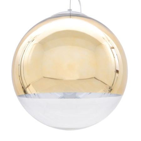 Elegantní moderní závěsná lampa, lustr IBIZA zlatá skleněná