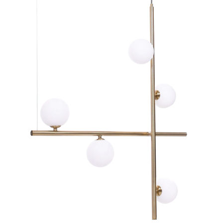 Designové moderní závěsné svítidlo RIANZA W5 v mosazné barvě