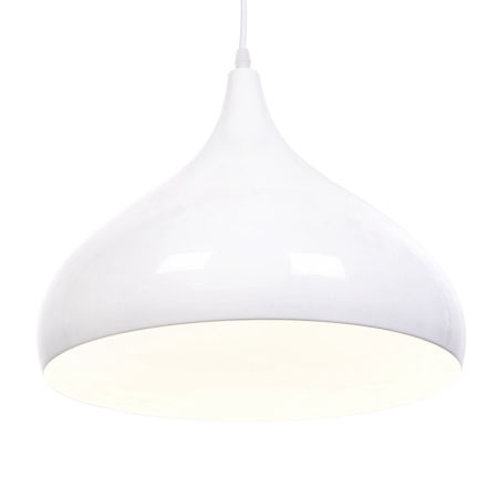 Bílá skandinávská stropní lampa FOLINA moderní, kovová