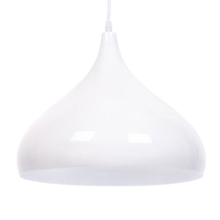 Bílá skandinávská stropní lampa FOLINA moderní, kovová