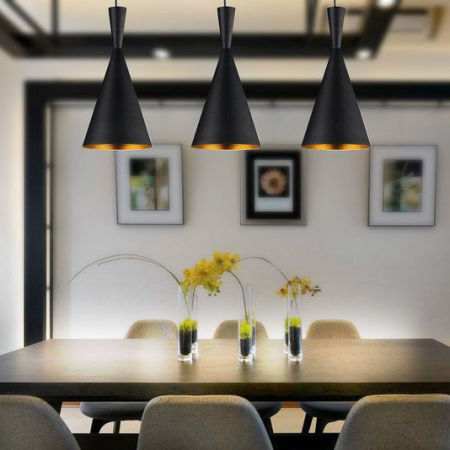 Černá skandinávská závěsná lampa FOGGI 12A loftové svítidlo