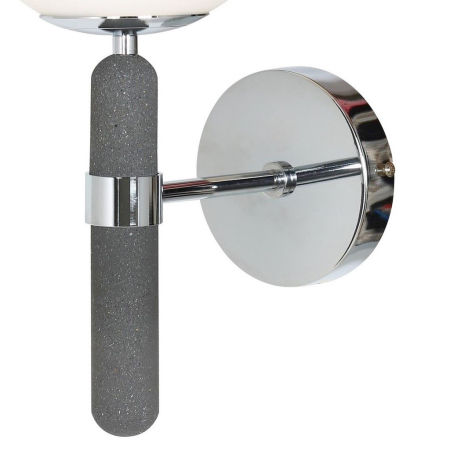 Chromovaná nástěnná lampa, svítidlo GRANINO D20, moderní design, betonová rukojeť