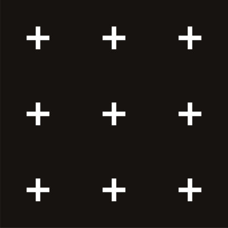 Černá tapeta + bílý křížek (verze černo-bílá)