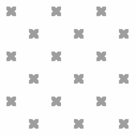 Bílá tapeta s šedými křížky v kosočtvercovém rozestupu (bílo-šedá verze)